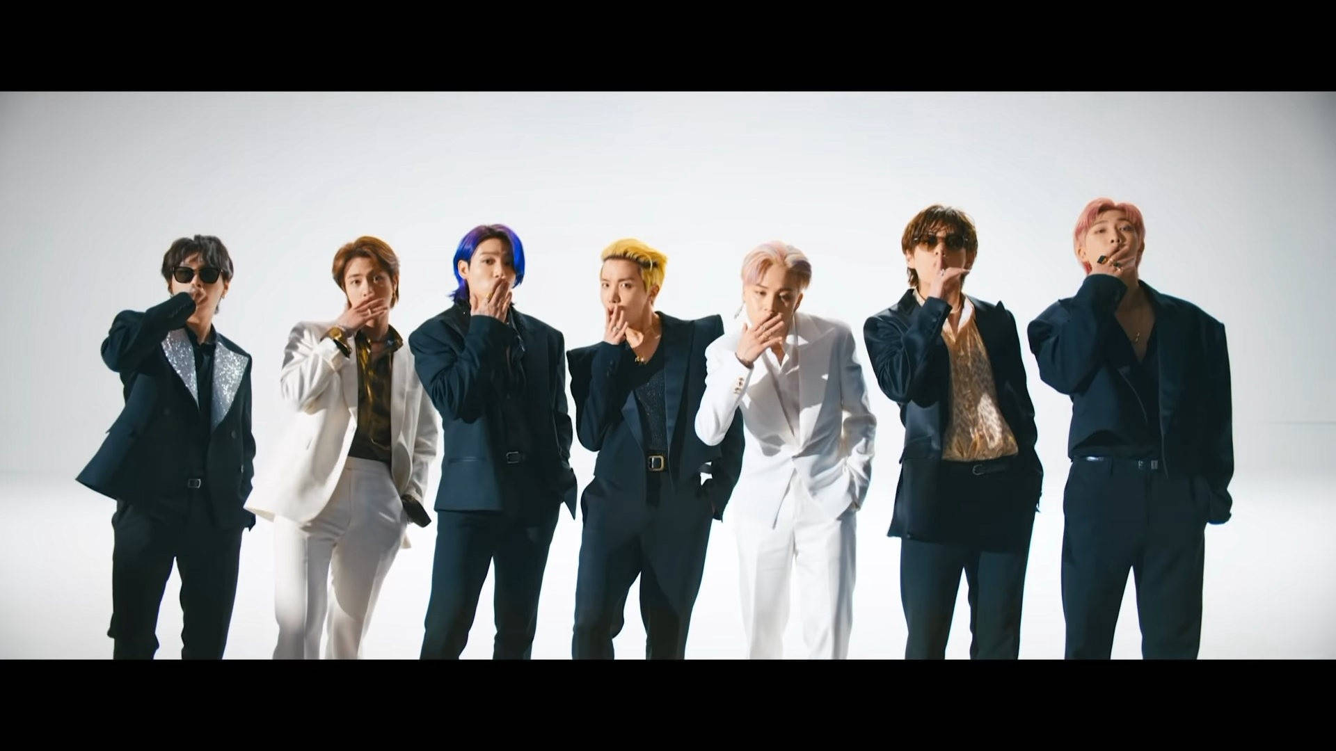 BTS Butter, handsome suits, colorful hair, Full HD Desktop Wallpaper