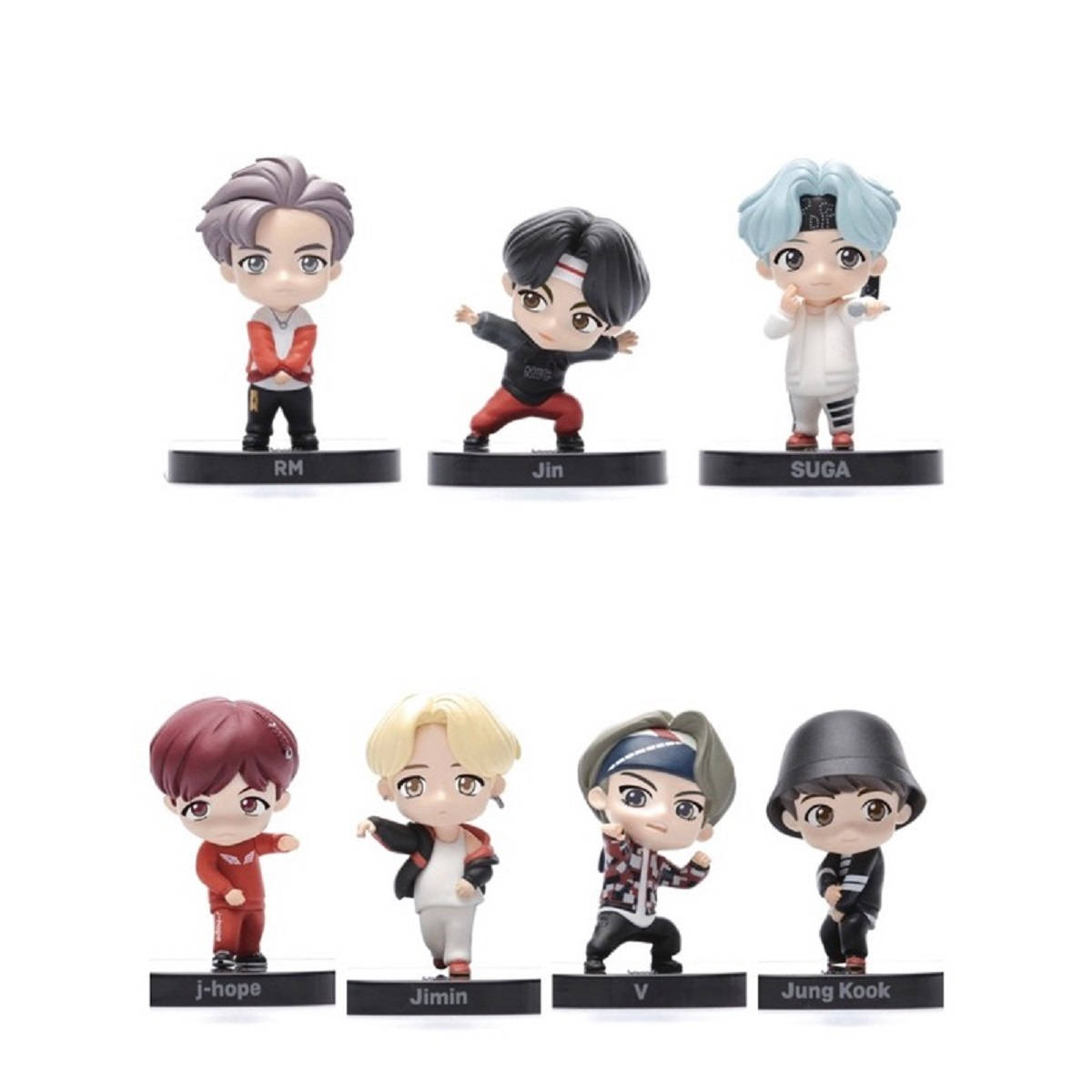 BTS, chibi-style, figurines, SD Desktop Wallpaper