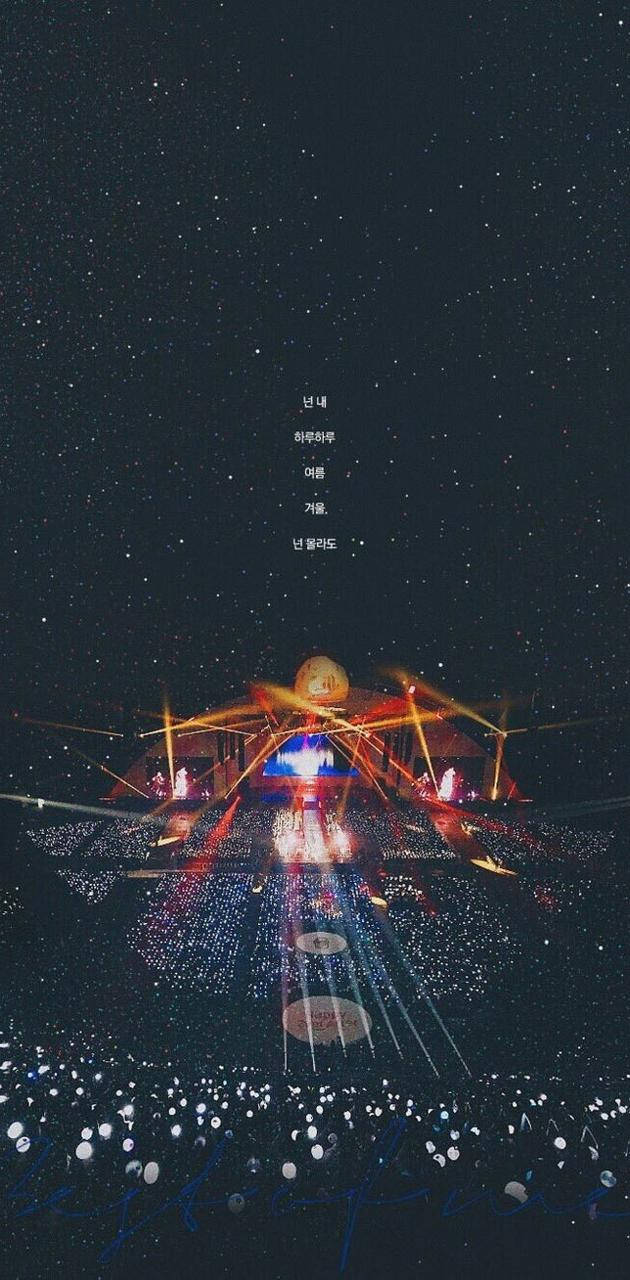 BTS Concert, Army Bombs, vibrant orange and blue lights, HD Phone Wallpaper