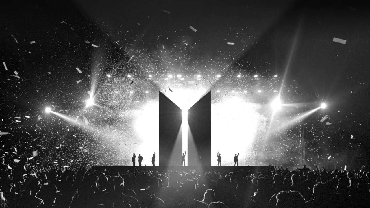 BTS, BTS logo silhouette, grand stage, HD Desktop Wallpaper