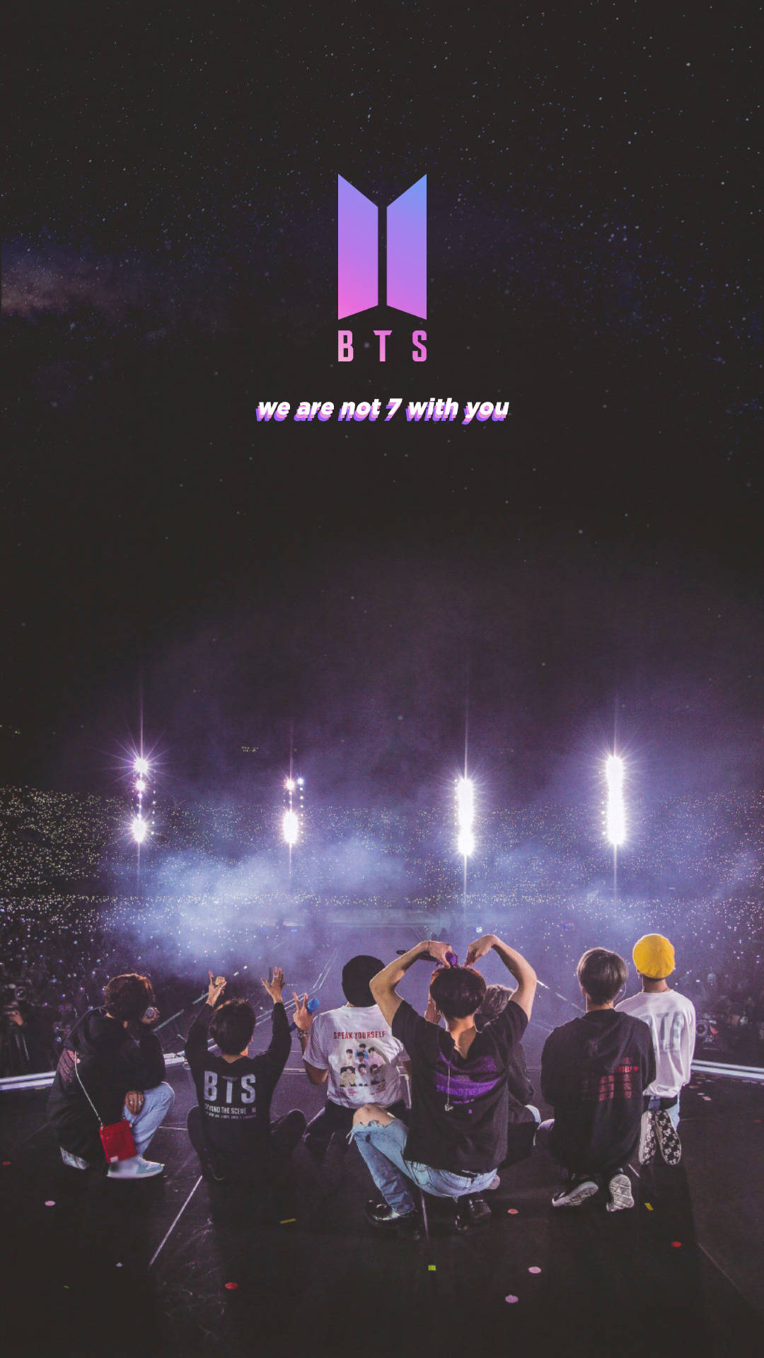 BTS, concert, starry sky, Full HD Phone Wallpaper