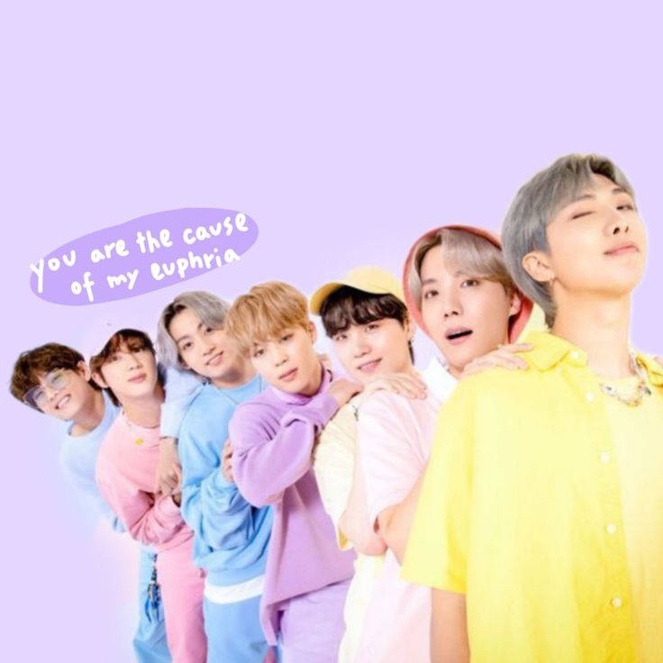 Bts, pastel outfits, lavender background, SD Desktop Wallpaper