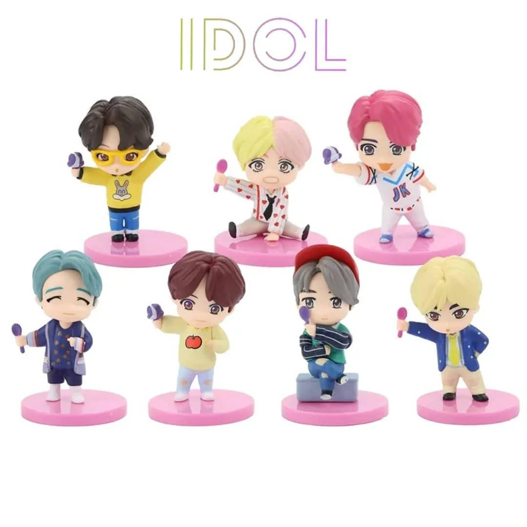 Bts Cute Aesthetic, chibi-style, seven, SD Desktop Wallpaper