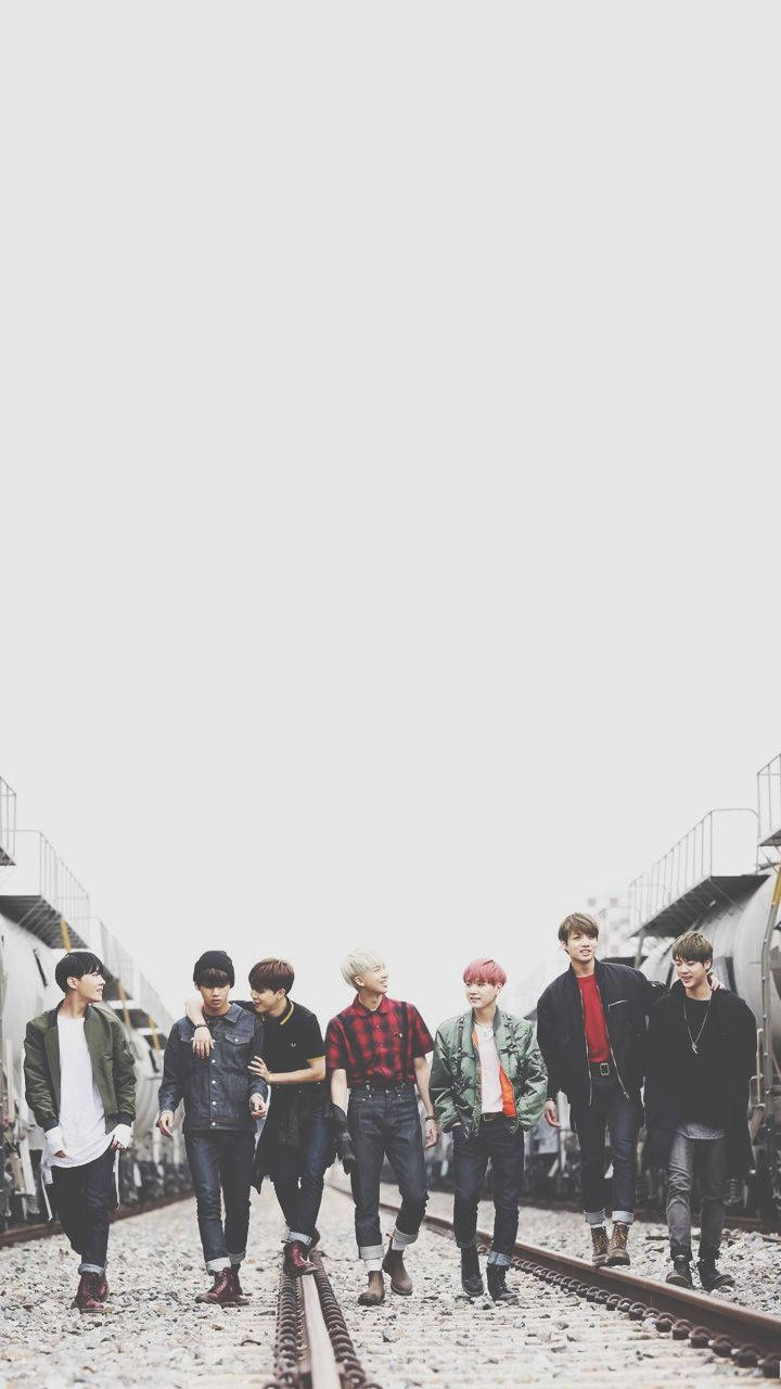 Bts Cute Aesthetic, railway track, overcast sky, HD Phone Wallpaper