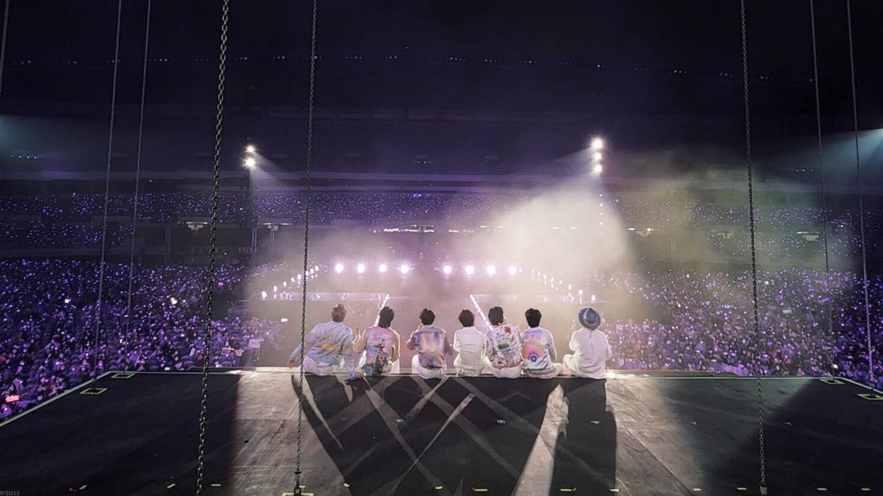 BTS, concert, suspended stage, HD Desktop Wallpaper