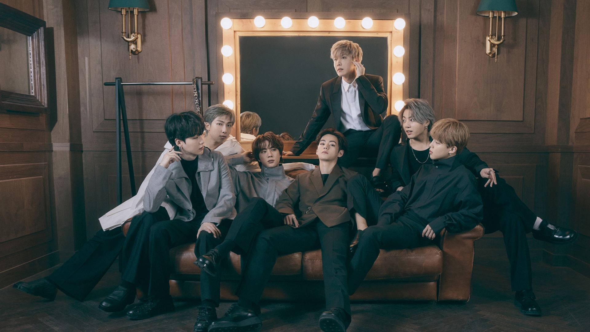 BTS, vanity, leather couch, Full HD Desktop Wallpaper