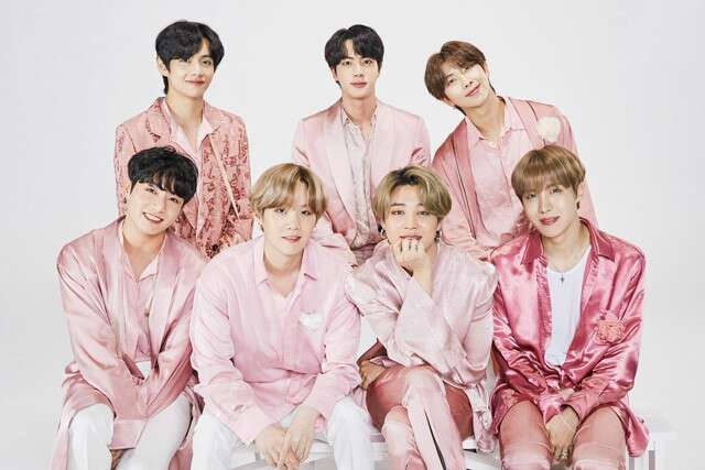 BTS, pink silk suits, shimmering pink satin pajamas, SD Desktop Wallpaper