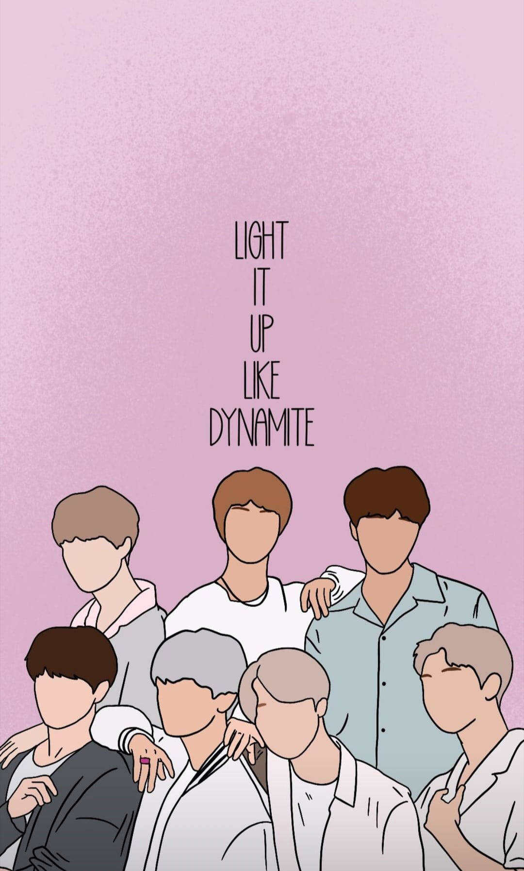BTS Dynamite, purple minimalist aesthetic, soft pink textured background, HD Phone Wallpaper
