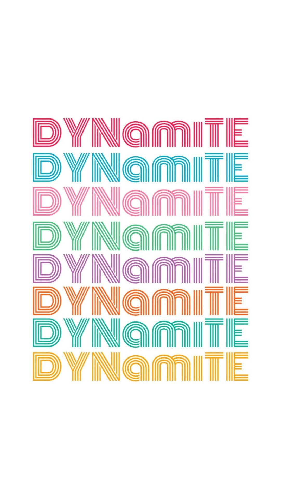 Cool White BTS Dynamite Phone, DYNAMITE, rainbow colors, Full HD Phone Wallpaper