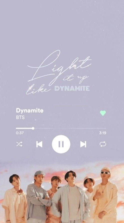 BTS, Dynamite, music player, SD Phone Wallpaper