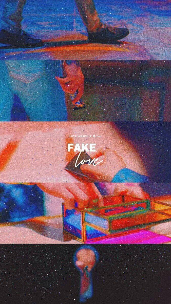 BTS Fake Love, hands, colorful glass objects, SD Phone Wallpaper