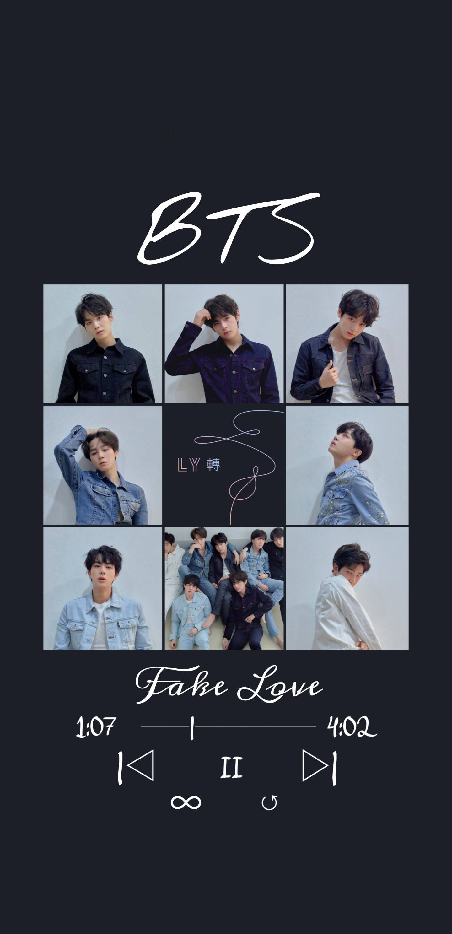 BTS, Fake Love, denim outfits, 2K Phone Wallpaper