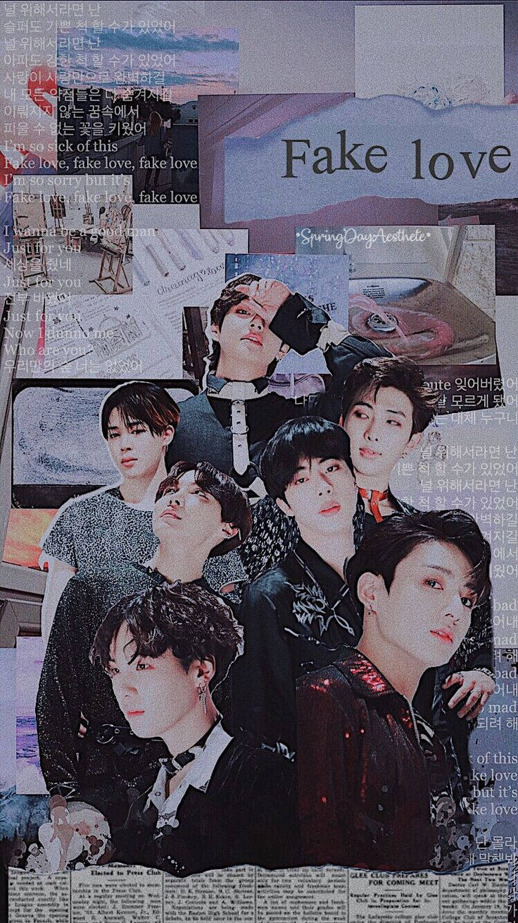 BTS, Fake Love, K-pop idols, HD Phone Wallpaper