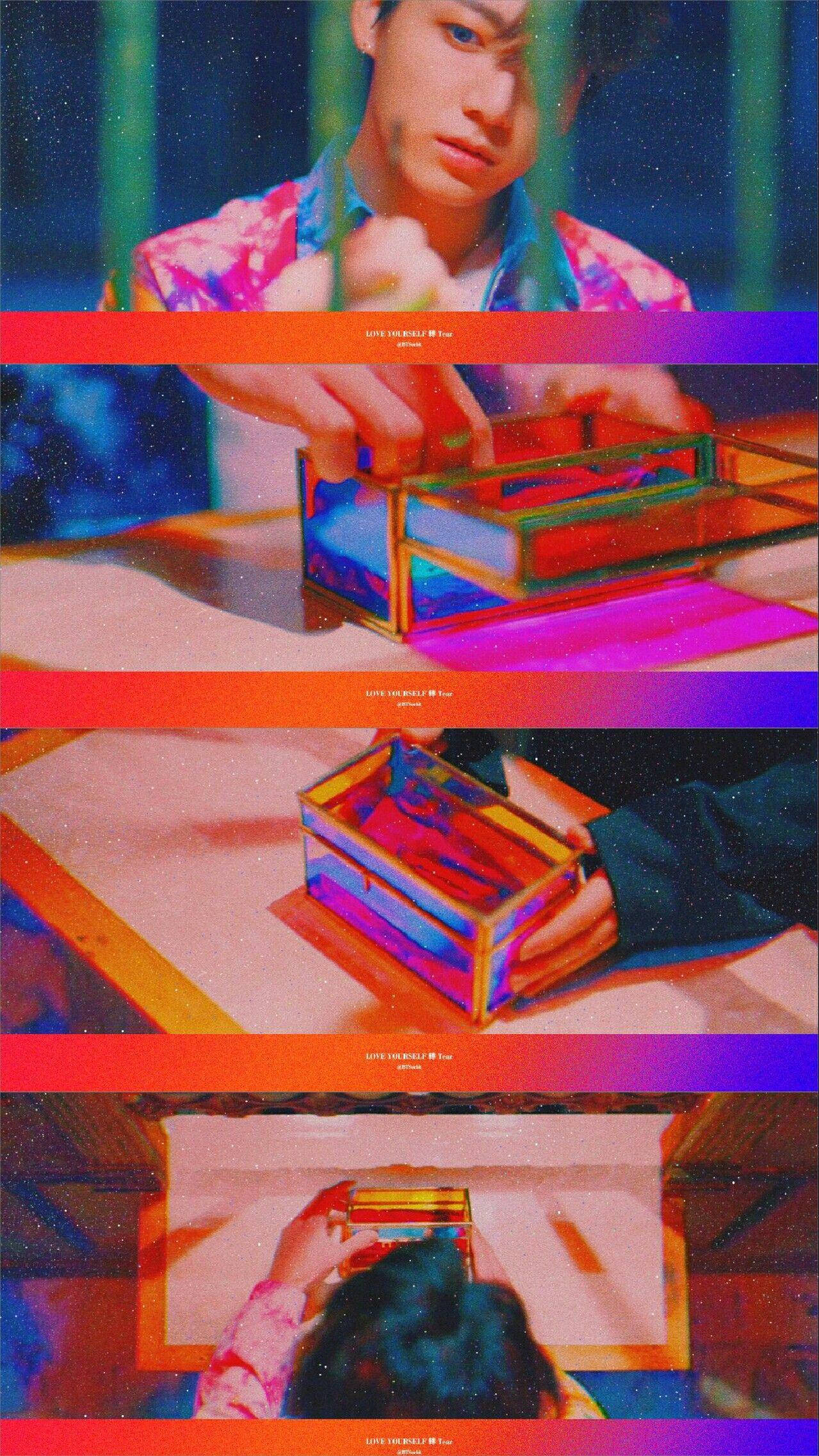 BTS Fake Love, colorful Jungkook, prism box, Full HD Phone Wallpaper