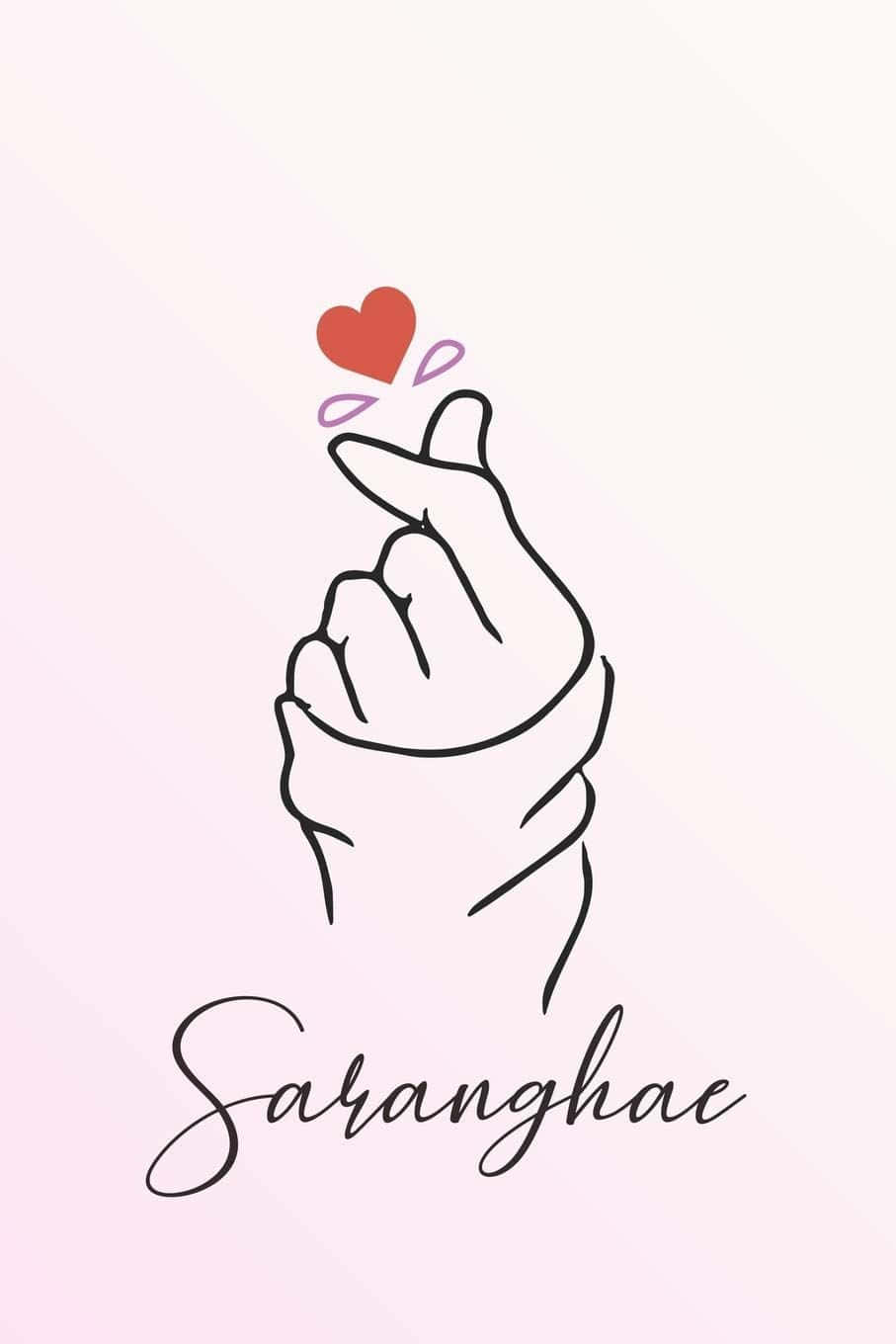 BTS, Finger Heart, pink, HD Phone Wallpaper