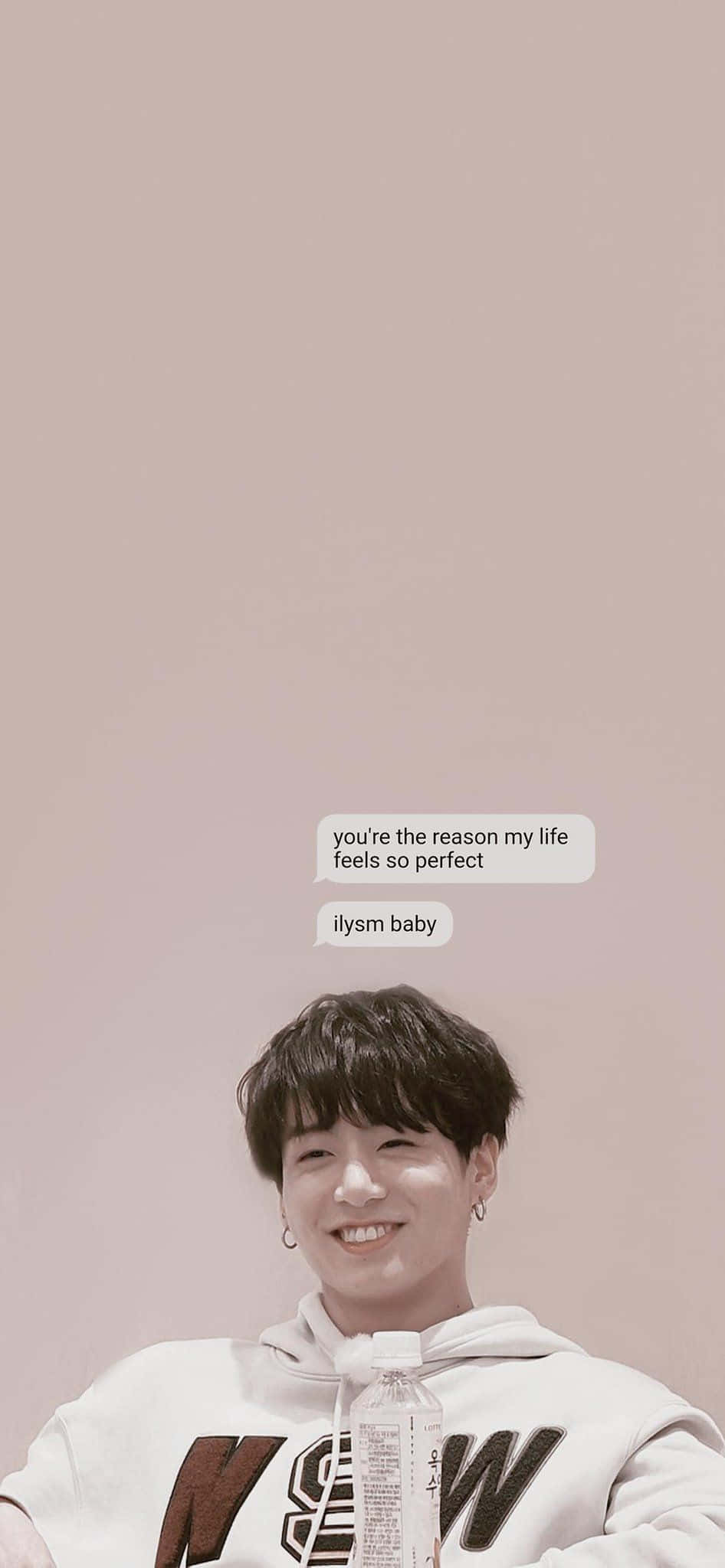 BTS, white hoodie, water bottle, Full HD Phone Wallpaper
