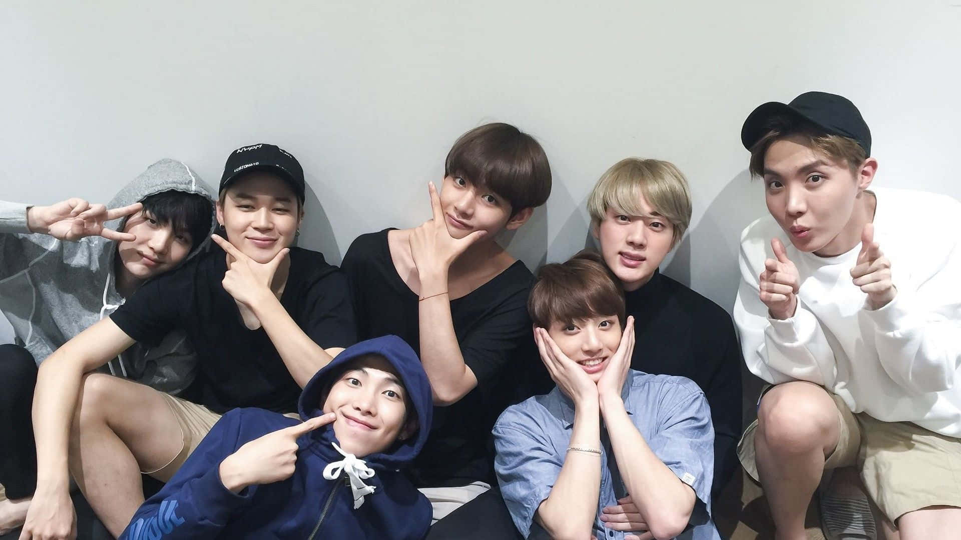 BTS, Seven young men, casual clothes, Full HD Desktop Wallpaper