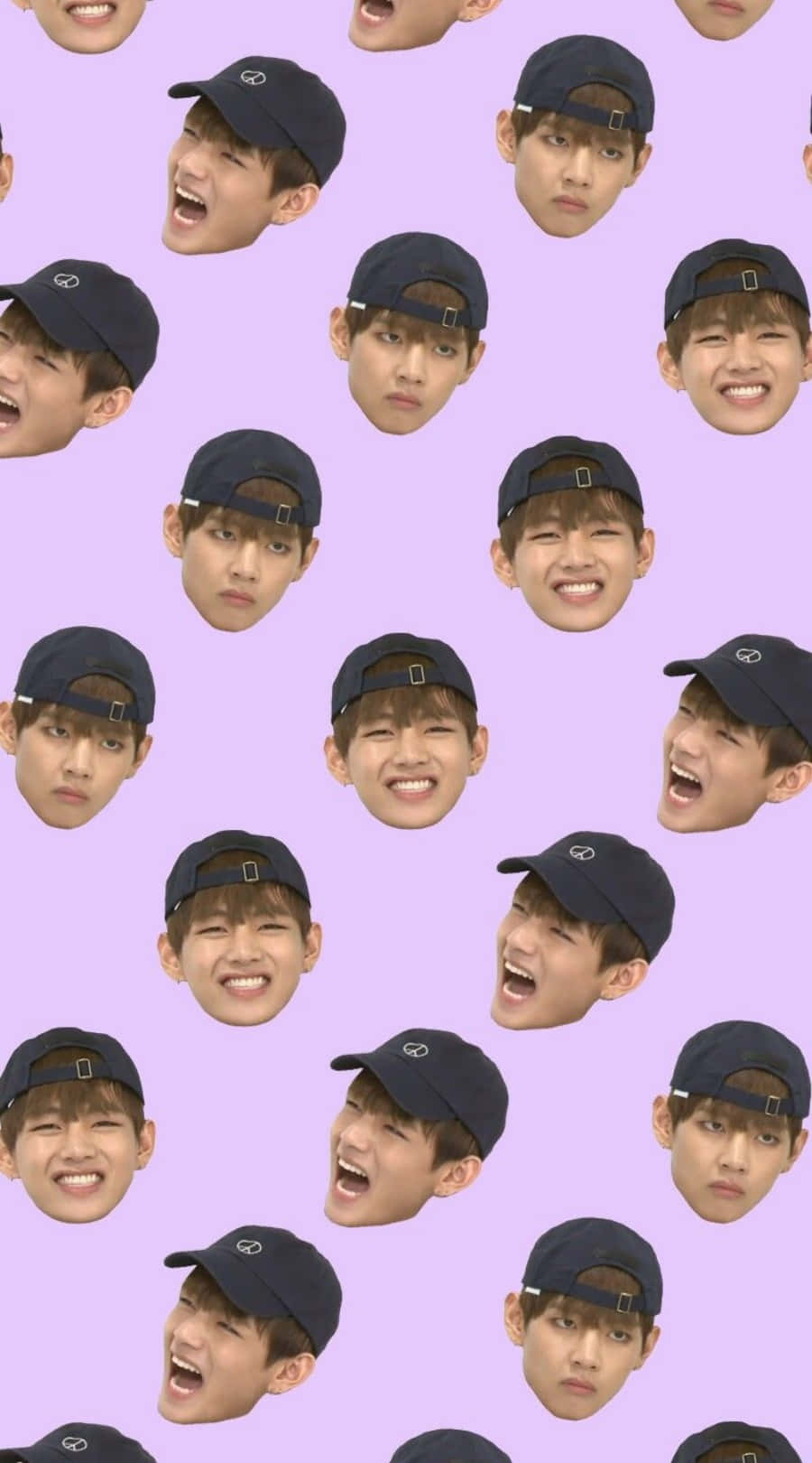 BTS, navy cap, soft lavender background, HD Phone Wallpaper