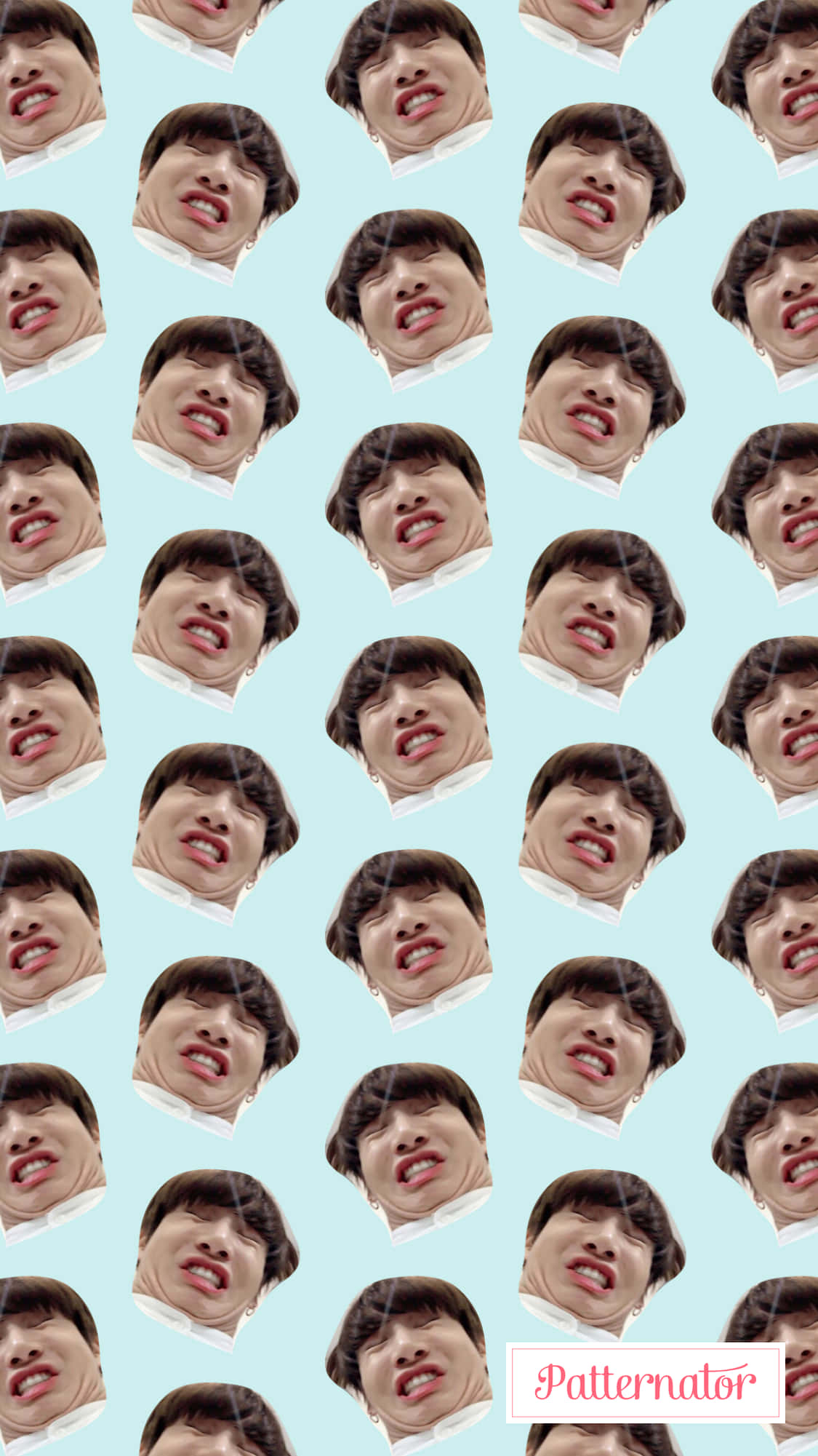 Bts Funny, repeating pattern, young man's expressive face, Full HD Phone Wallpaper