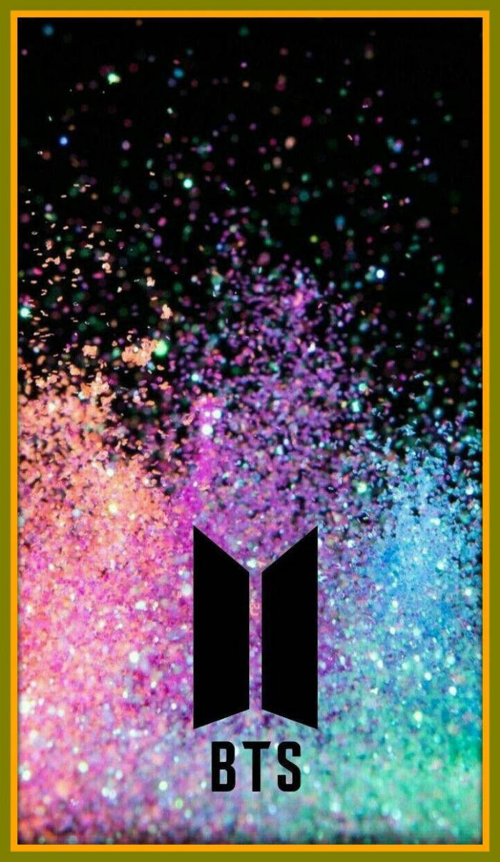 BTS Galaxy, BTS logo, glitter explosion, SD Phone Wallpaper