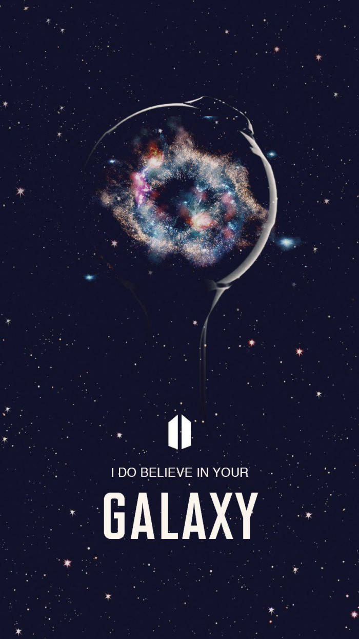 BTS Galaxy, cosmic nebula, starry night sky, SD Phone Wallpaper