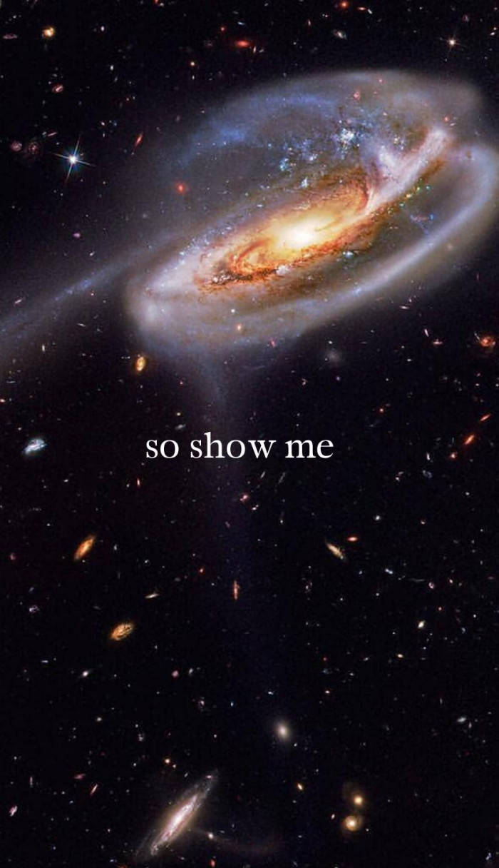 BTS Galaxy, spiral galaxy, golden and blue hues, SD Phone Wallpaper