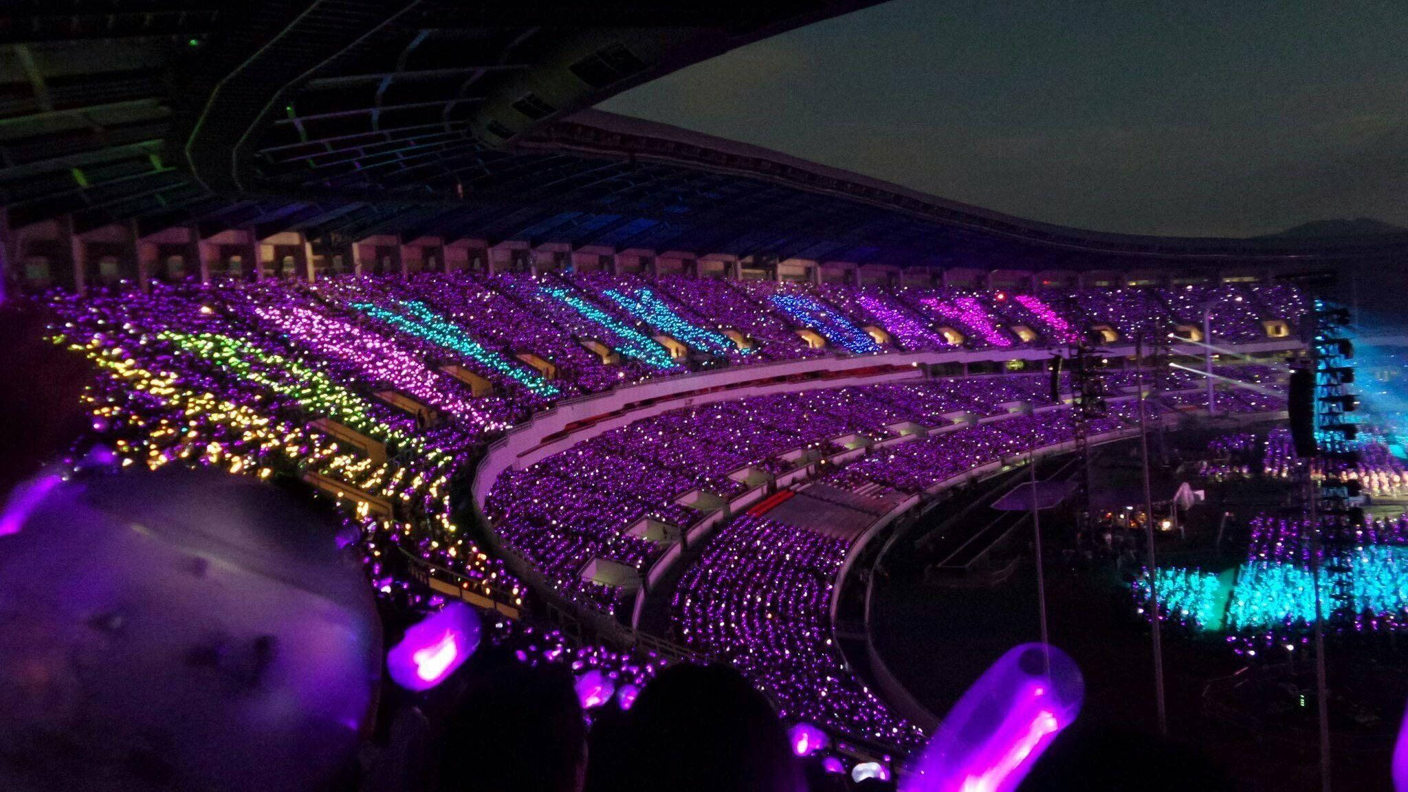 BTS, Army Bombs, stadium, Full HD Desktop Wallpaper