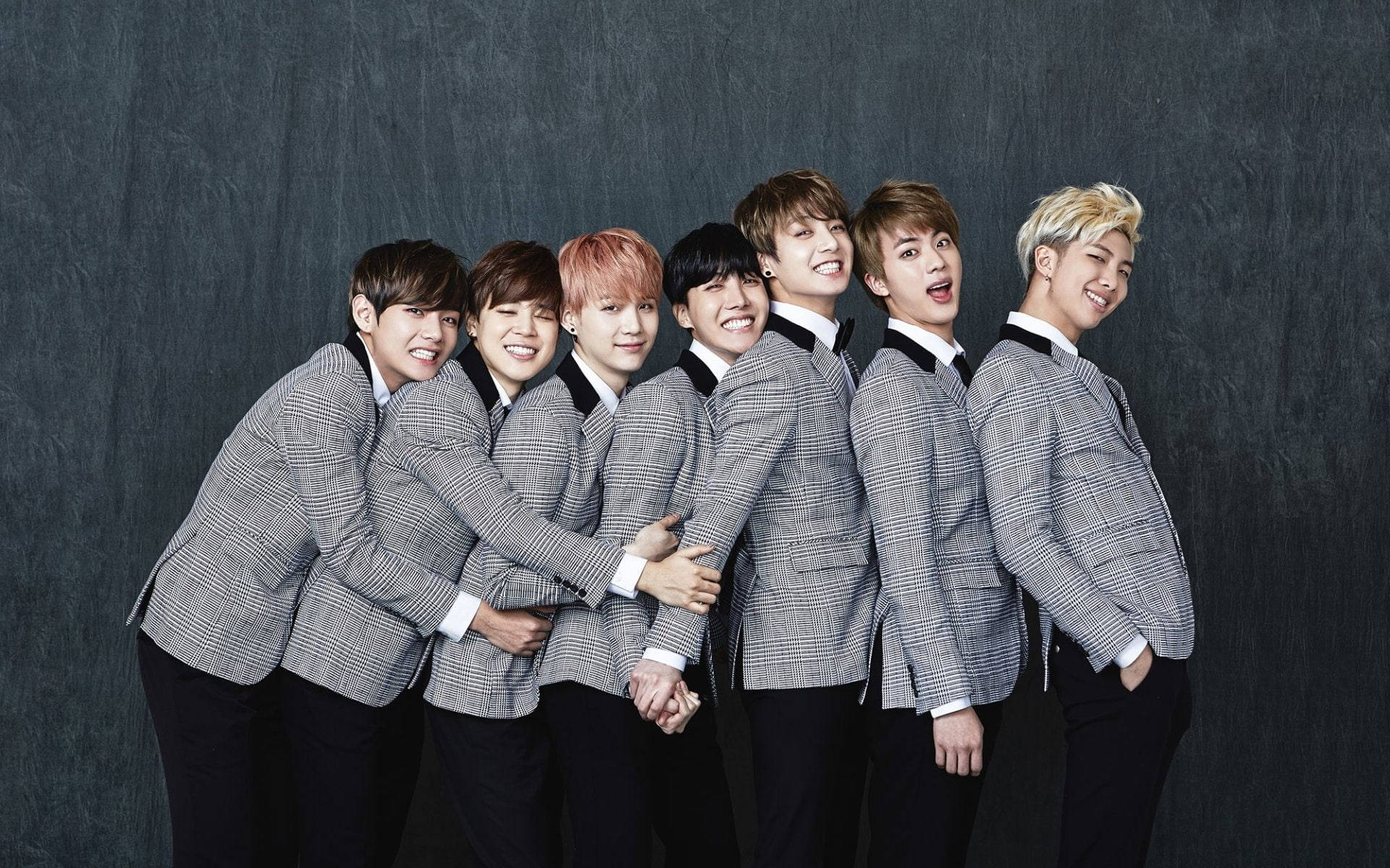 BTS, group photo, side profile, Full HD Desktop Wallpaper