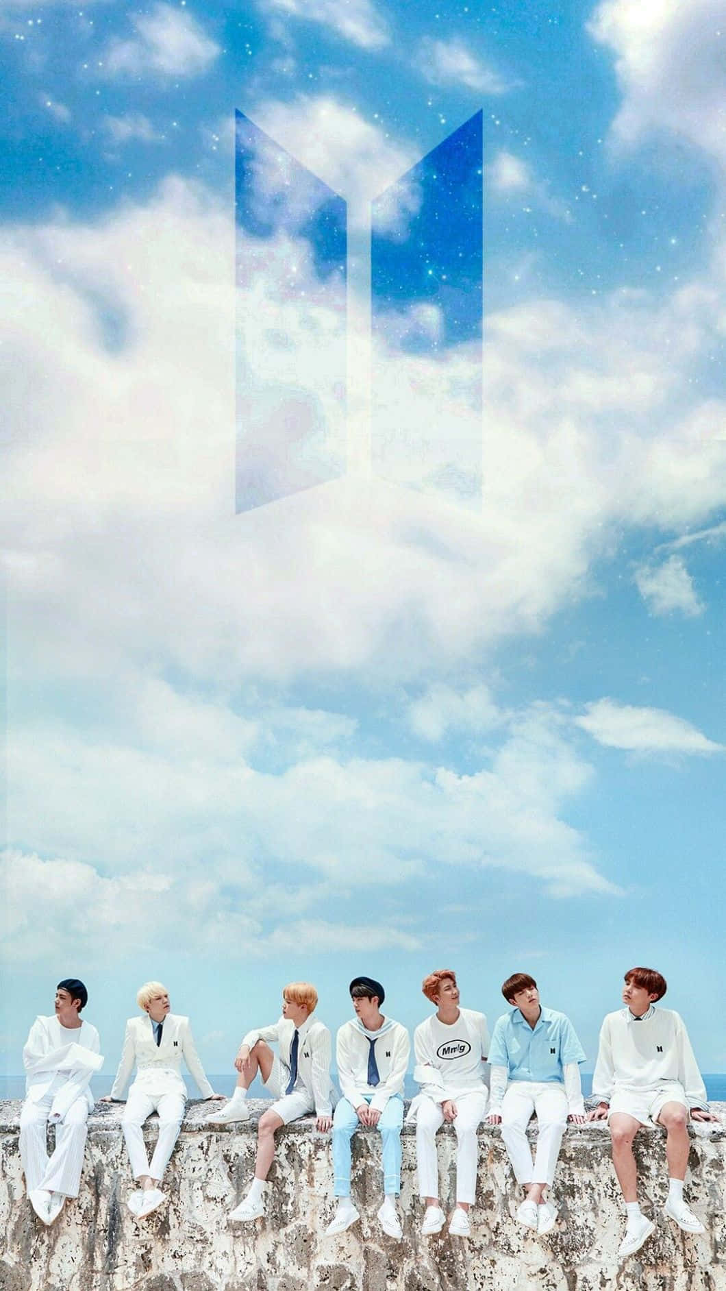 BTS, iPhone, white outfits, HD Phone Wallpaper