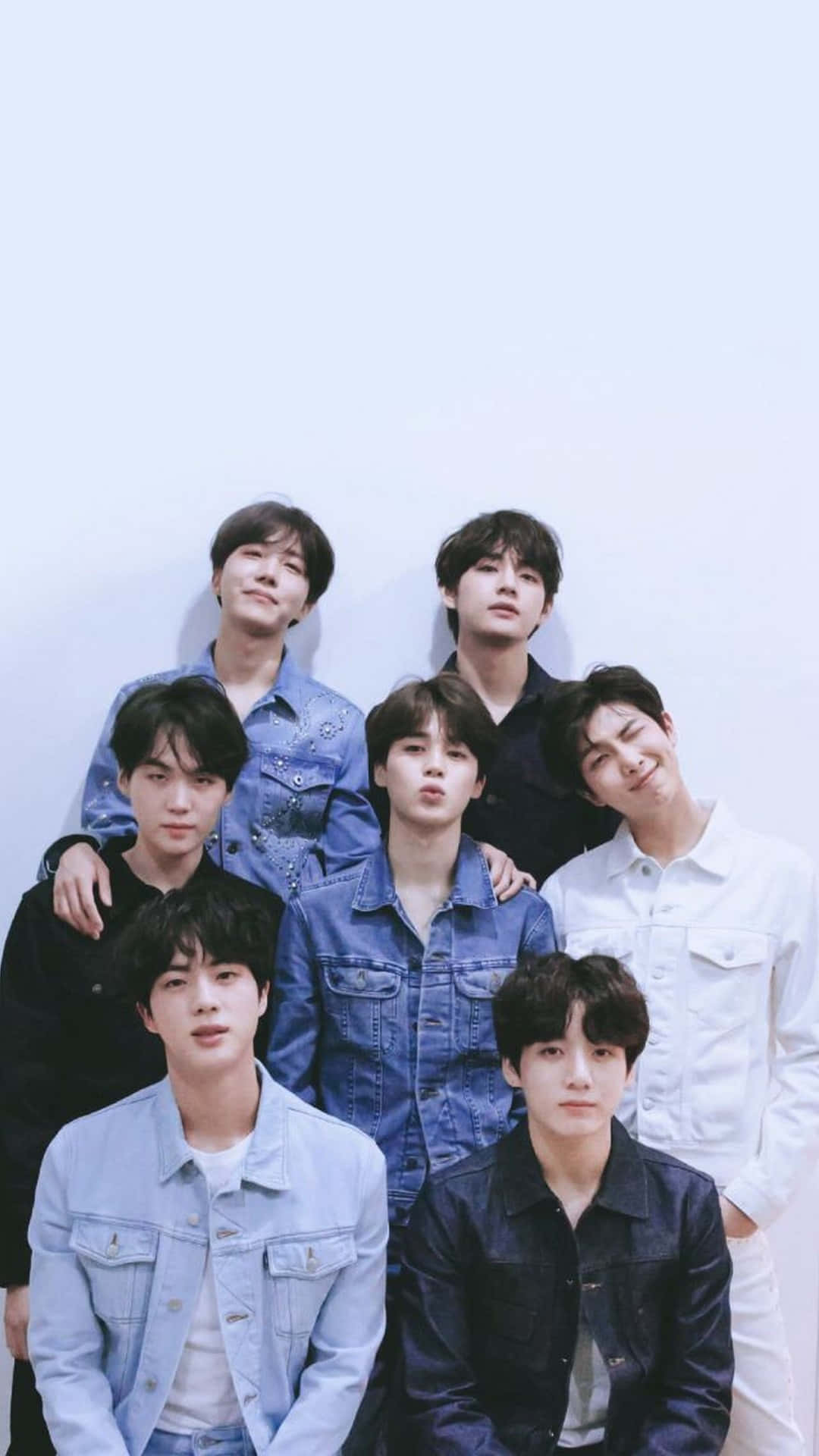 BTS, iPhone, denim jackets, Full HD Phone Wallpaper