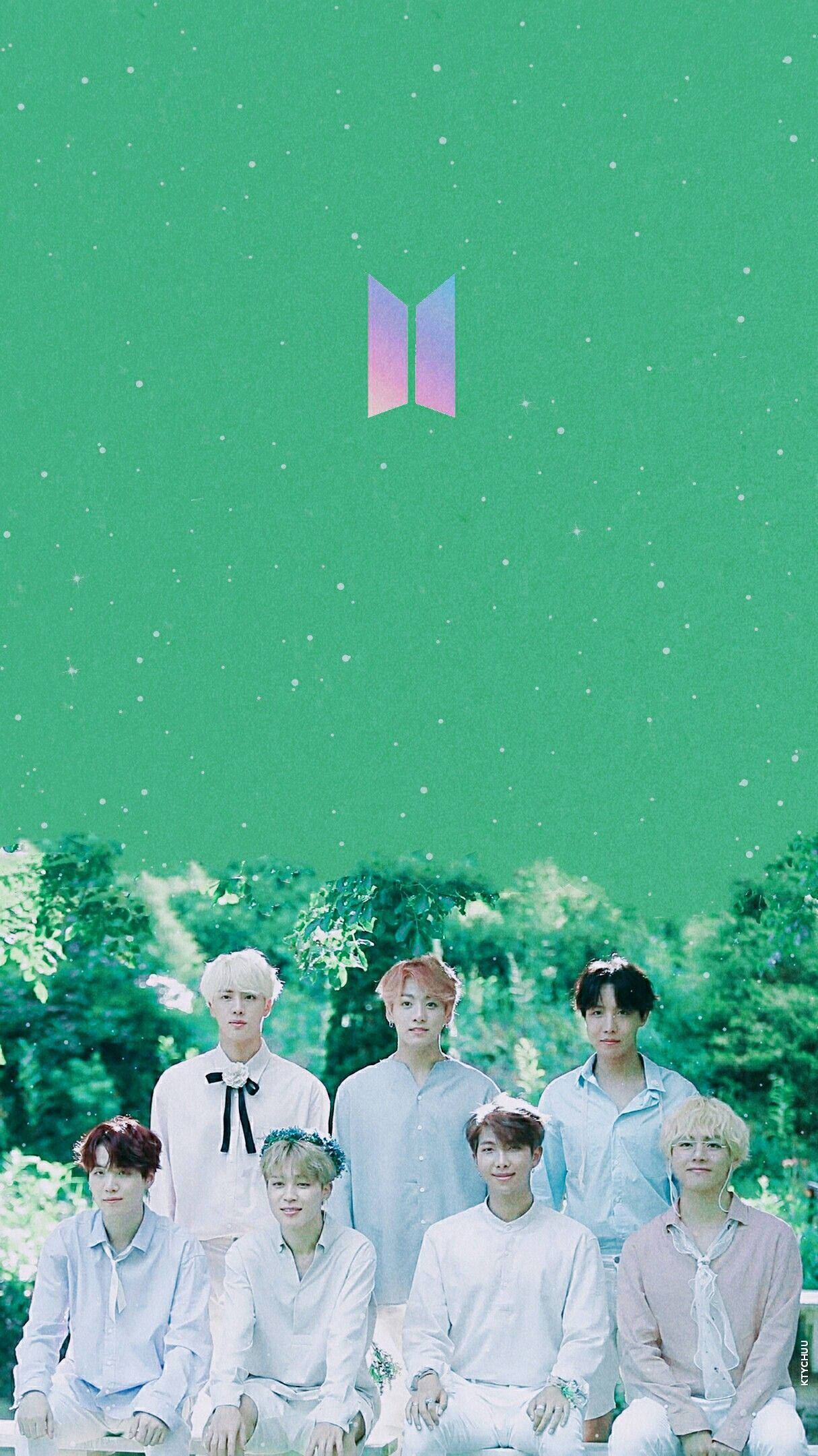 BTS, 2020, green, Full HD Phone Wallpaper