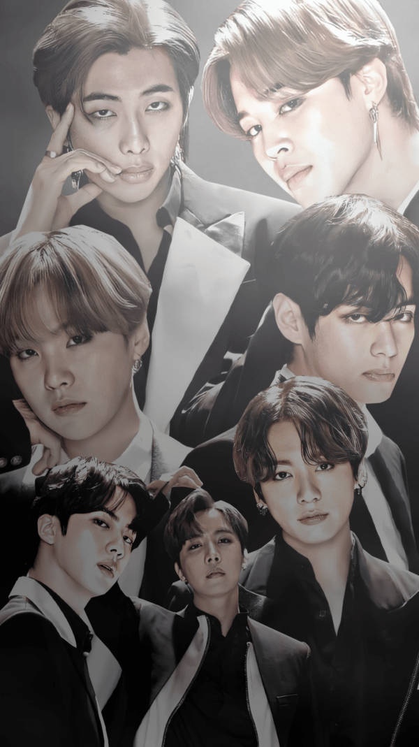 BTS, 2020, Photoshop Art, SD Phone Wallpaper