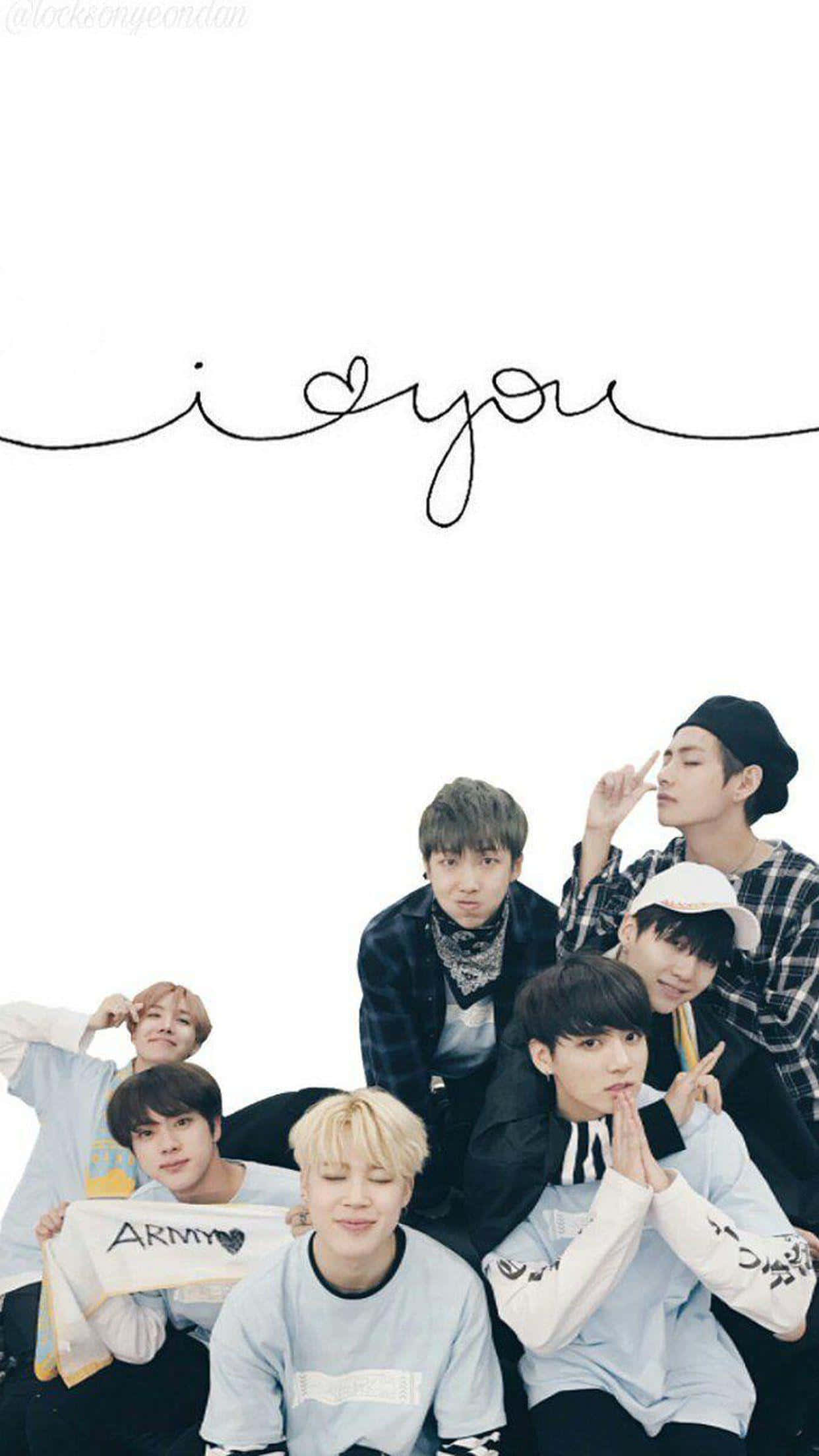 BTS, iPhone, i heart you, Full HD Phone Wallpaper
