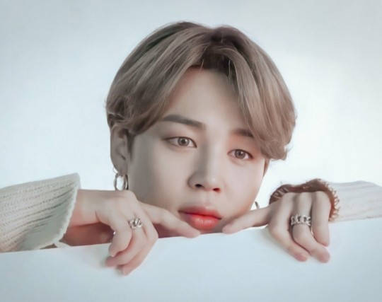 BTS Jimin, light brown hair, red lips, SD Desktop Wallpaper