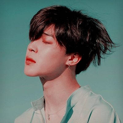 BTS Jimin, tousled dark hair, teal backdrop, SD Desktop Wallpaper