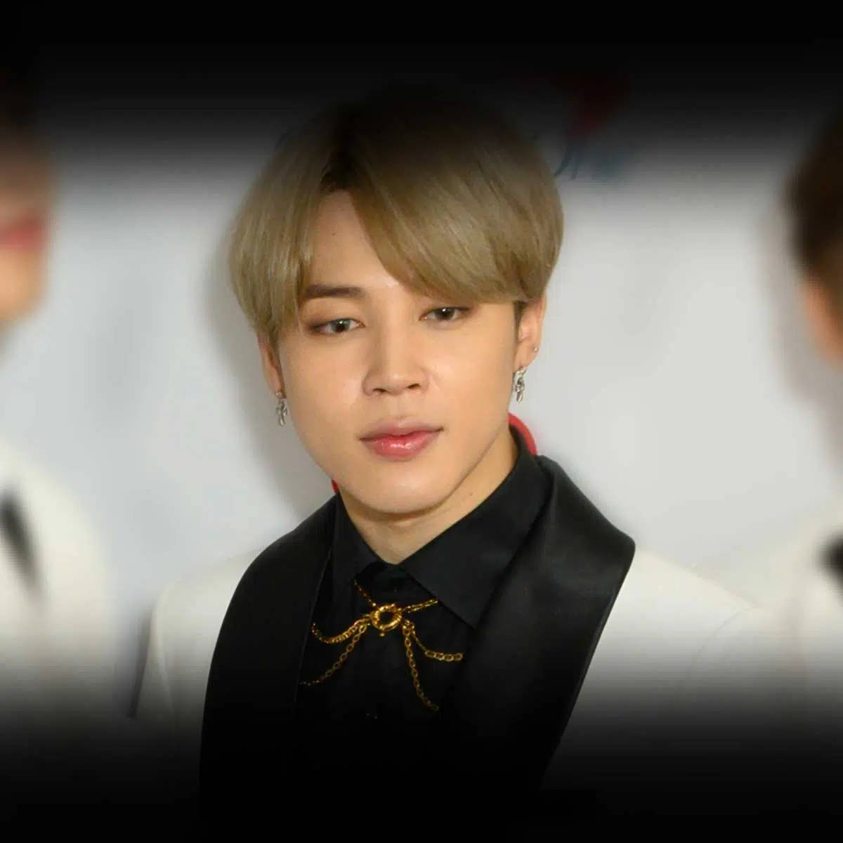 BTS Jimin, vignette photograph, blonde hair, SD Desktop Wallpaper