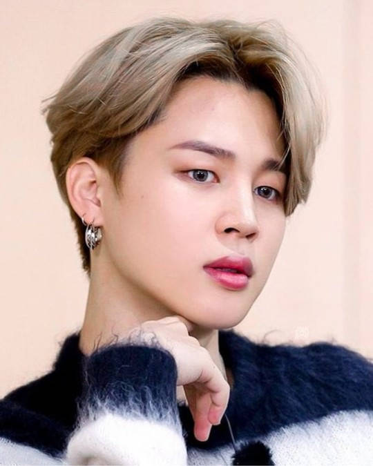 Blonde Jimin, BTS, silver earrings, SD Phone Wallpaper