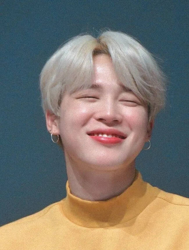 BTS Jimin, platinum blonde hair, bright red lips, SD Phone Wallpaper