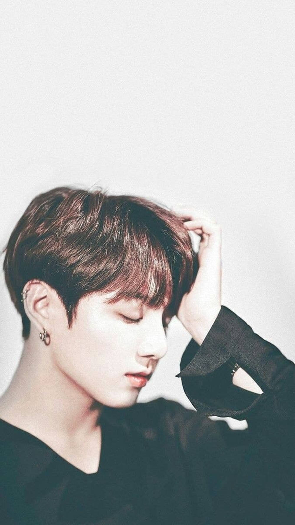 BTS JK, dramatic pose shot, short brown hair, HD Phone Wallpaper