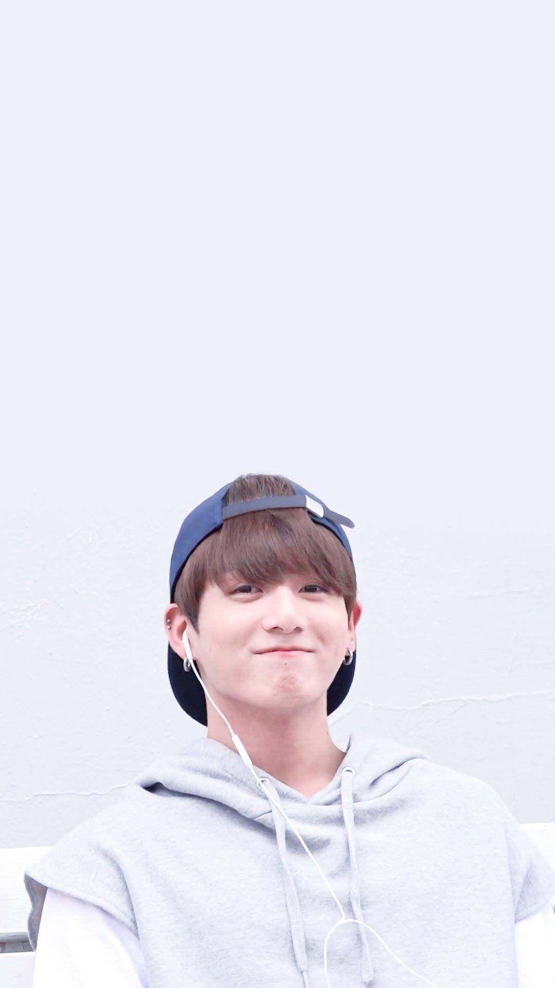 BTS JK, pastel purple background, gray hoodie, Full HD Phone Wallpaper