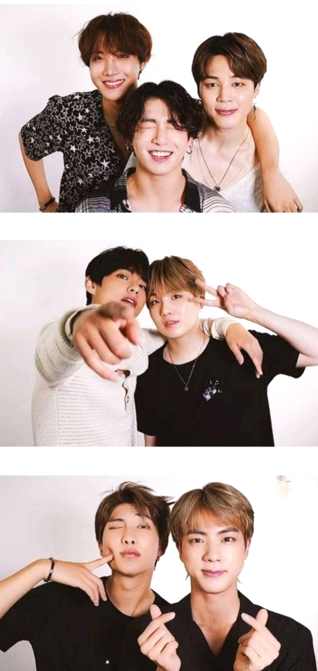 BTS, lockscreen photo collage, casual clothes, Full HD Phone Wallpaper
