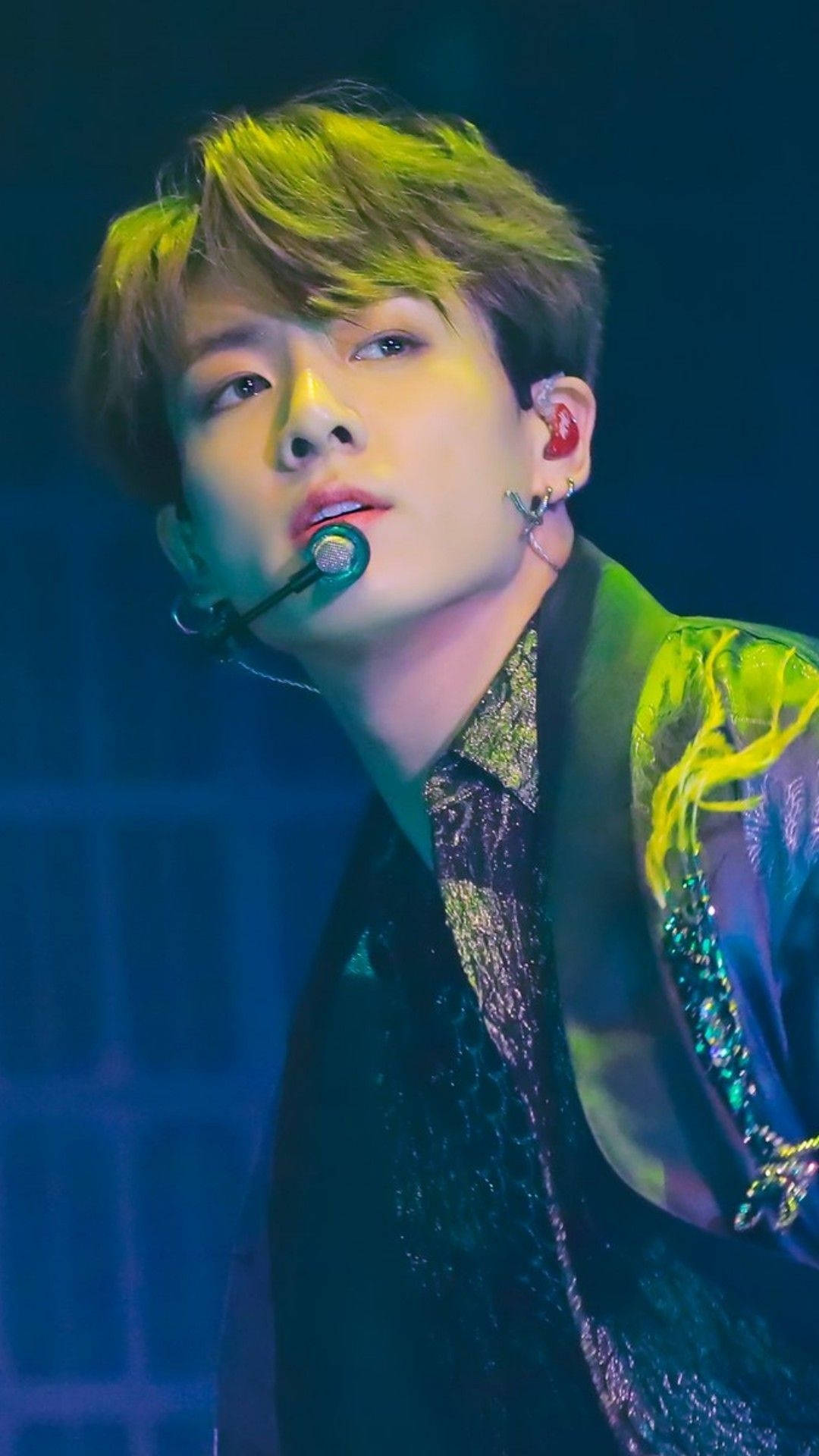 BTS Jung Kook, 2018 MMA, glowing yellow hair, Full HD Phone Wallpaper
