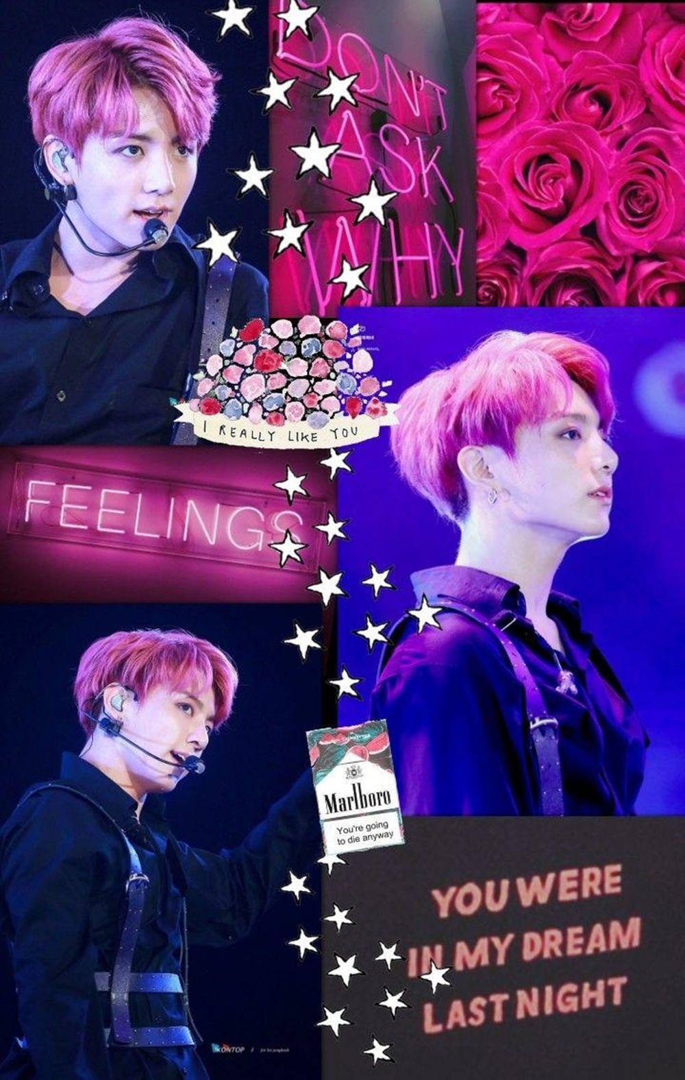 BTS Jung Kook, pink hair, stage, HD Phone Wallpaper