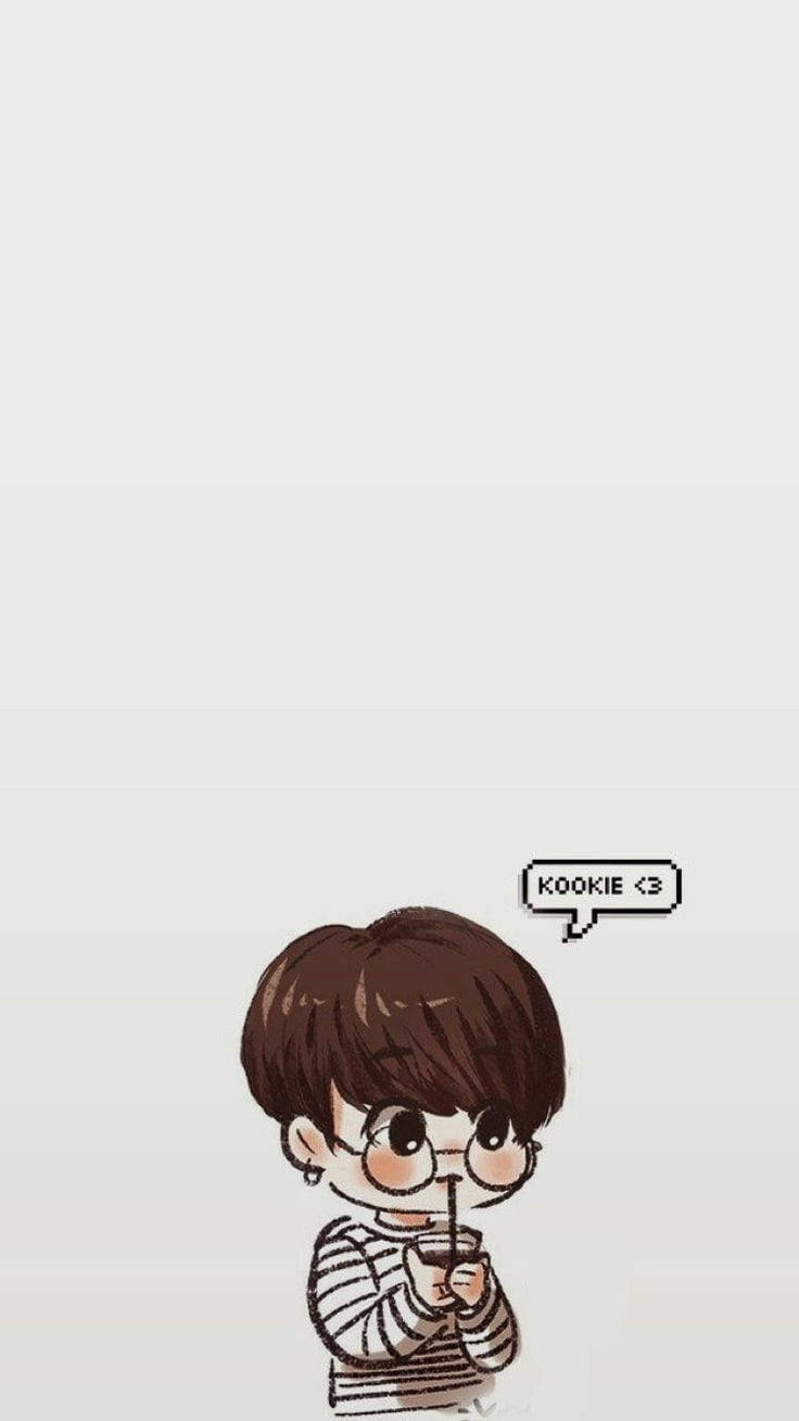 BTS Jung Kook, chibi, anime character, HD Phone Wallpaper