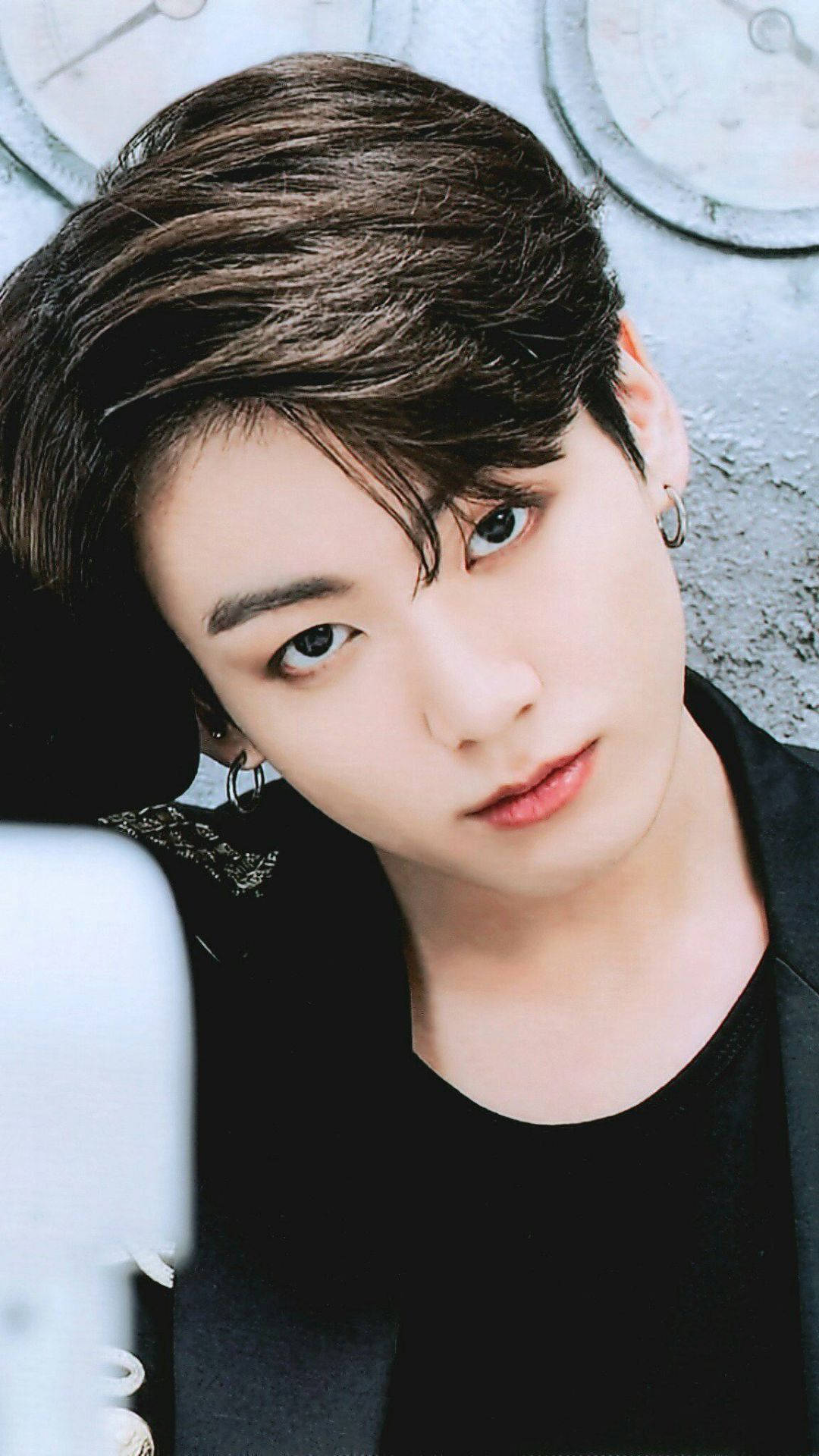 BTS Jung Kook, dark hair, piercing eyes, Full HD Phone Wallpaper