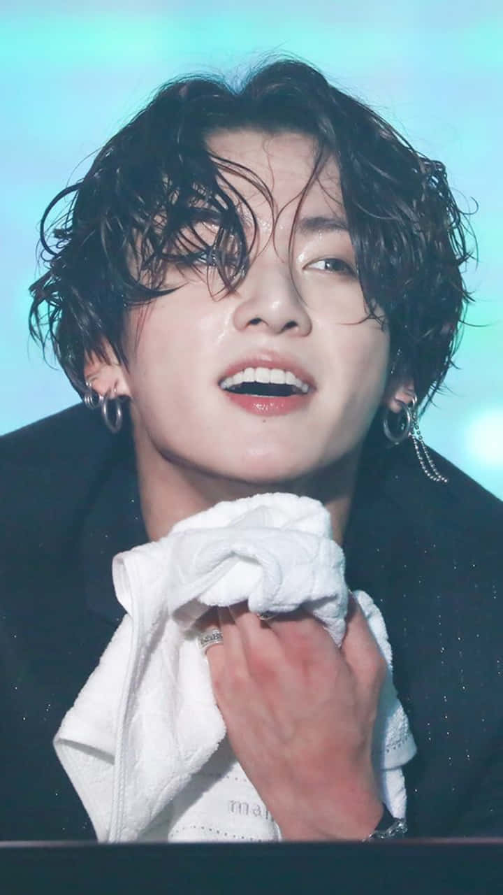 BTS Jungkook, long locks, wet dark hair, HD Phone Wallpaper