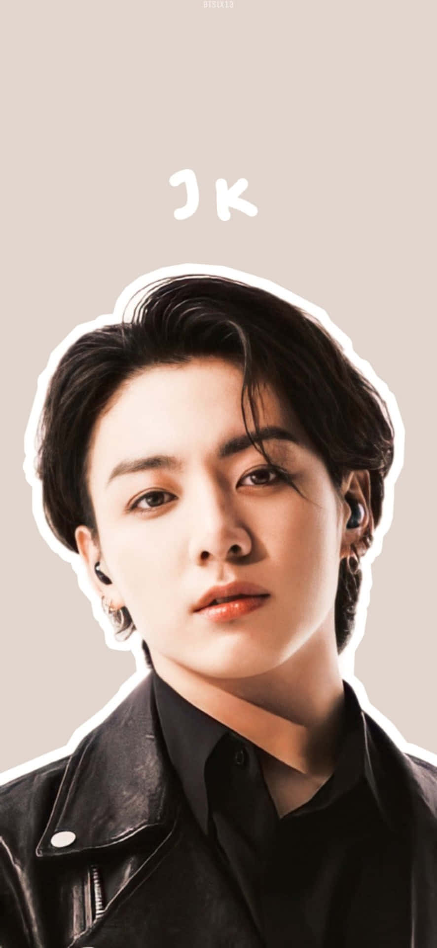 BTS Jungkook, long hair, black leather jacket, Full HD Phone Wallpaper