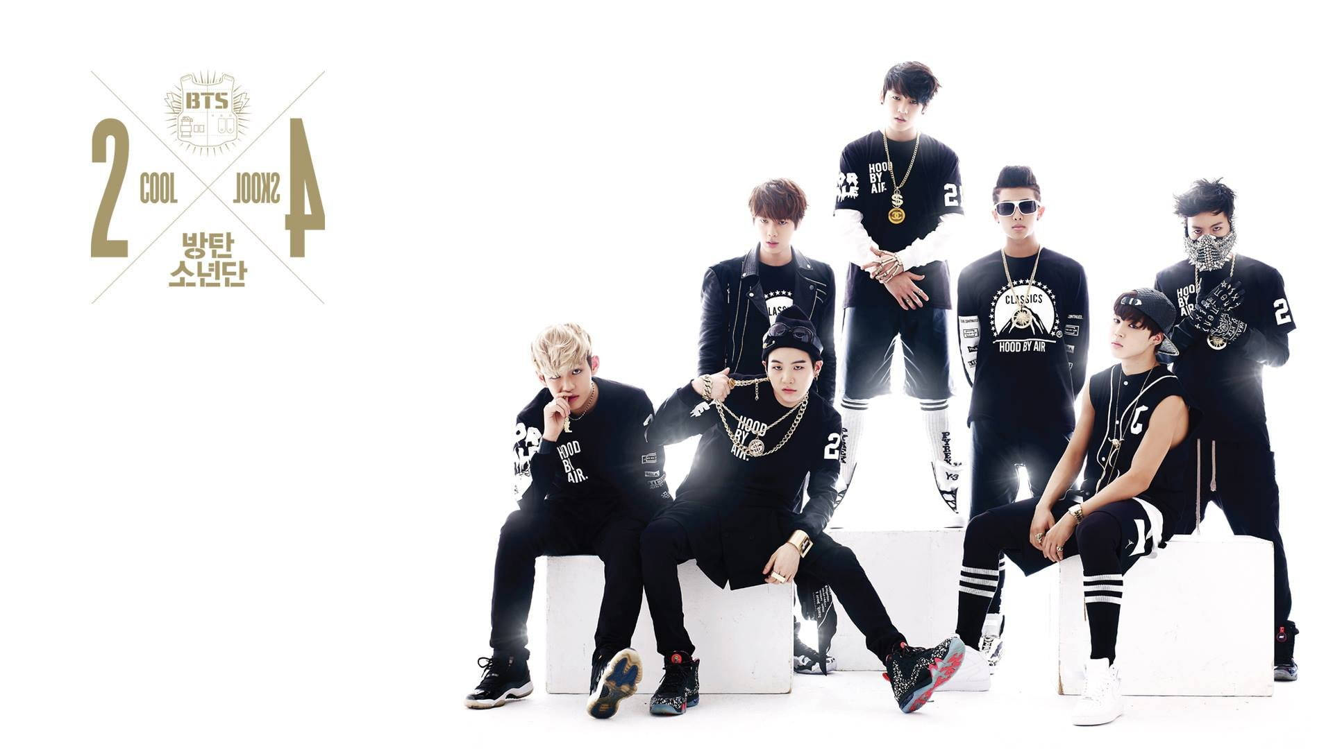 BTS, punk cool, black streetwear, Full HD Desktop Wallpaper