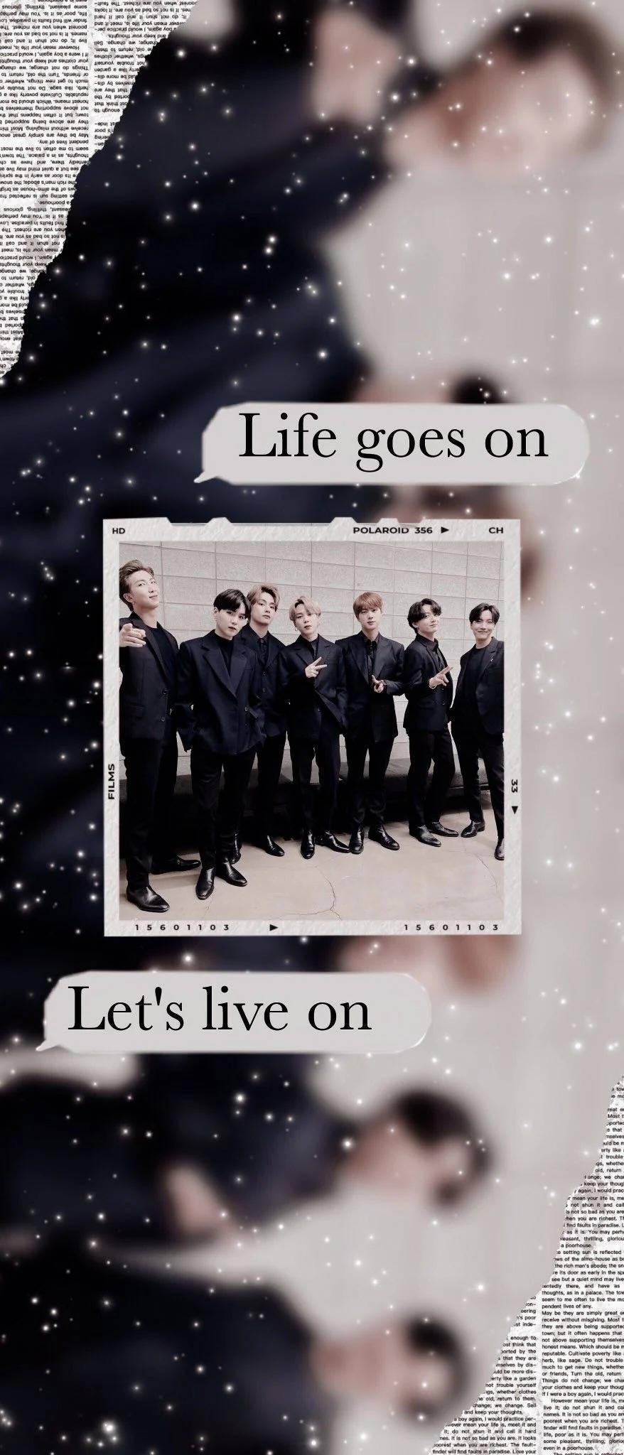 BTS, Life Goes On, speech bubbles, Full HD Phone Wallpaper