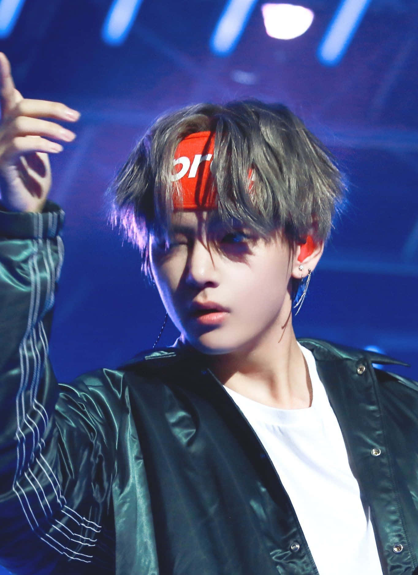 BTS, live on stage, blue stage lights, HD Phone Wallpaper